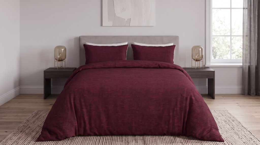 Bordo Nevresim Takımı